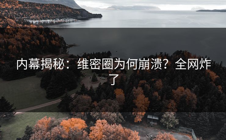 内幕揭秘：维密圈为何崩溃？全网炸了