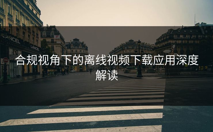 合规视角下的离线视频下载应用深度解读